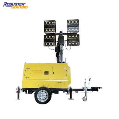 8m Mast Kubota Generator Electronic Mobile Light Tower