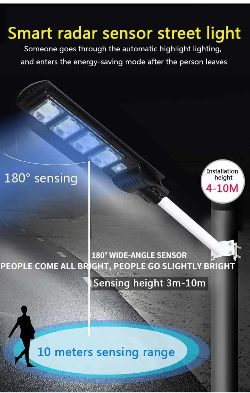 Energy Saving Lamp Outdoor Lighting Waterproof IP65 100W 150W Integrated All in One Solar Street Light Road Lamp