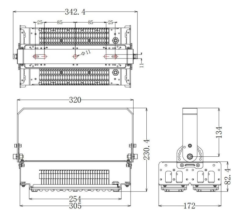 100W High Power LED Waterproof Tunnel Flood Light for Outdoor Stadium Lighting (CS-MZA-100)