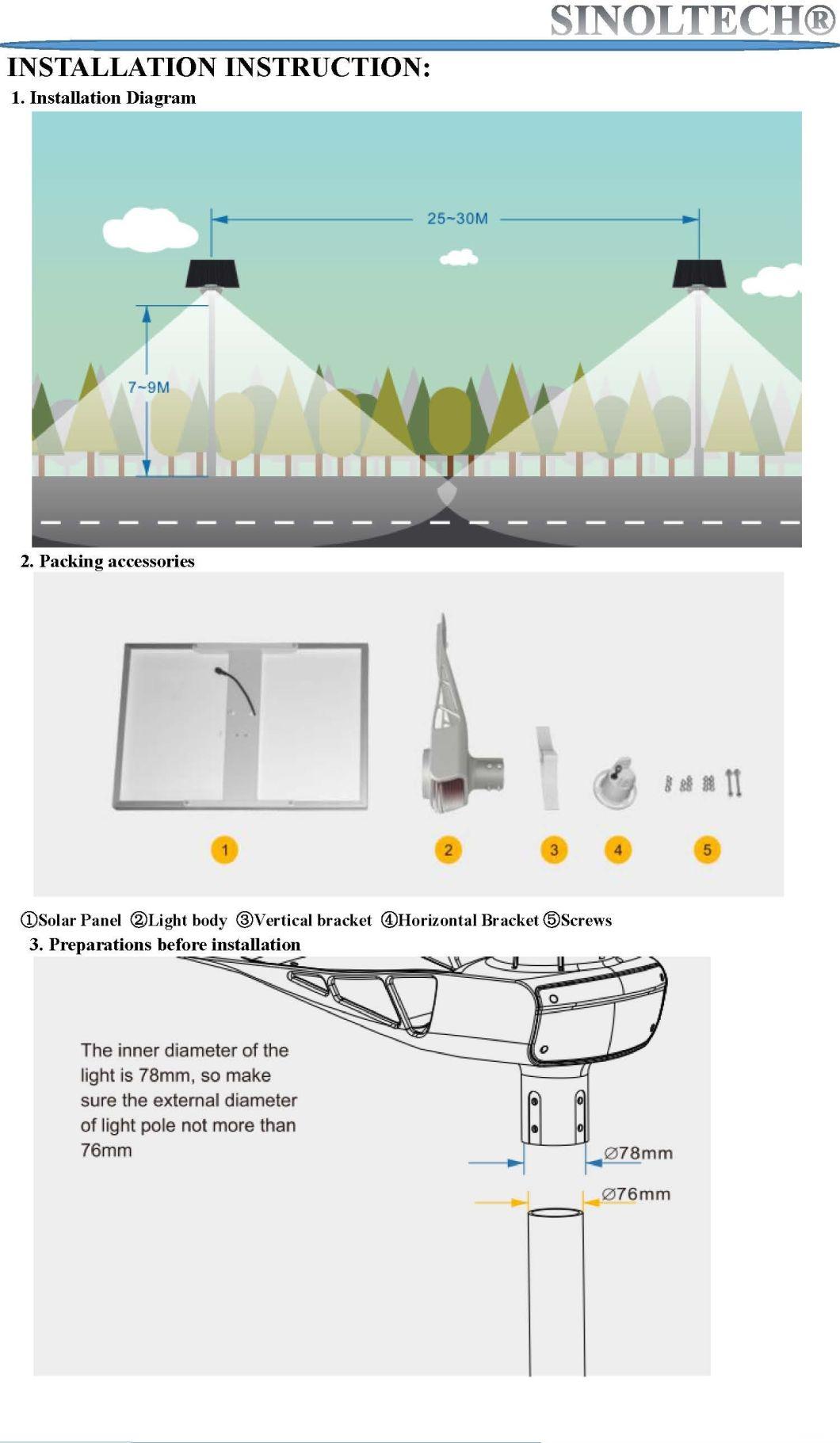 Elite G03 60W LED Solar Powered LED Street Light (G03-60W)