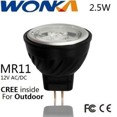 LED Spotlight MR11 Lamp with 2.5W 9-16V AC/DC for Outdoor Lighting