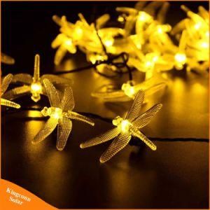 Solar Christmas Lights 30 LED 8 Modes Solar Dragonfly Fairy String Lights for Xmas Party Decorations Outdoor Solar Lamp