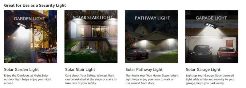 Durable Newest Outdoor Lighting with Motion Sensor Waterproof Super Bright Solar Street Light