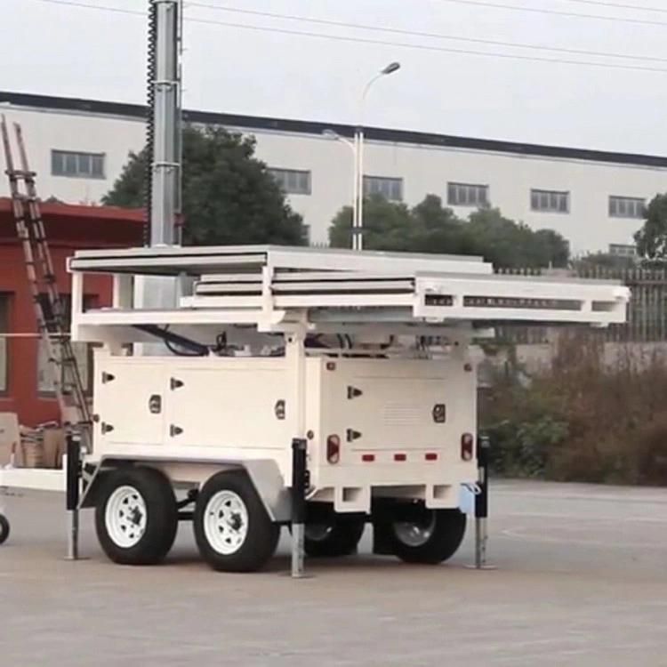 Outdoor Portable Mobile Hydraulic Diesel Engine LED Lamp Lighting Tower Solar Telescopic Mast Trailer Mining Flood Light Tower Price