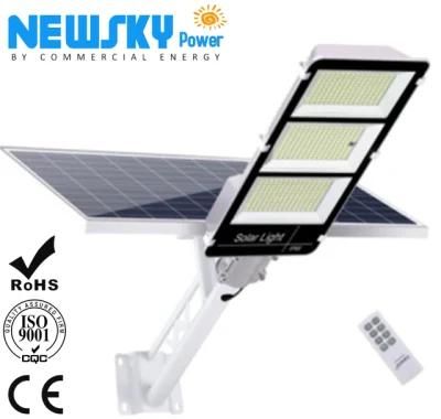 Newsky Power 75W 90W 150W 180W 250W 300W Outdoor All-in-One Smart LED Solar Street Light with Light Pole and LED Solar Light