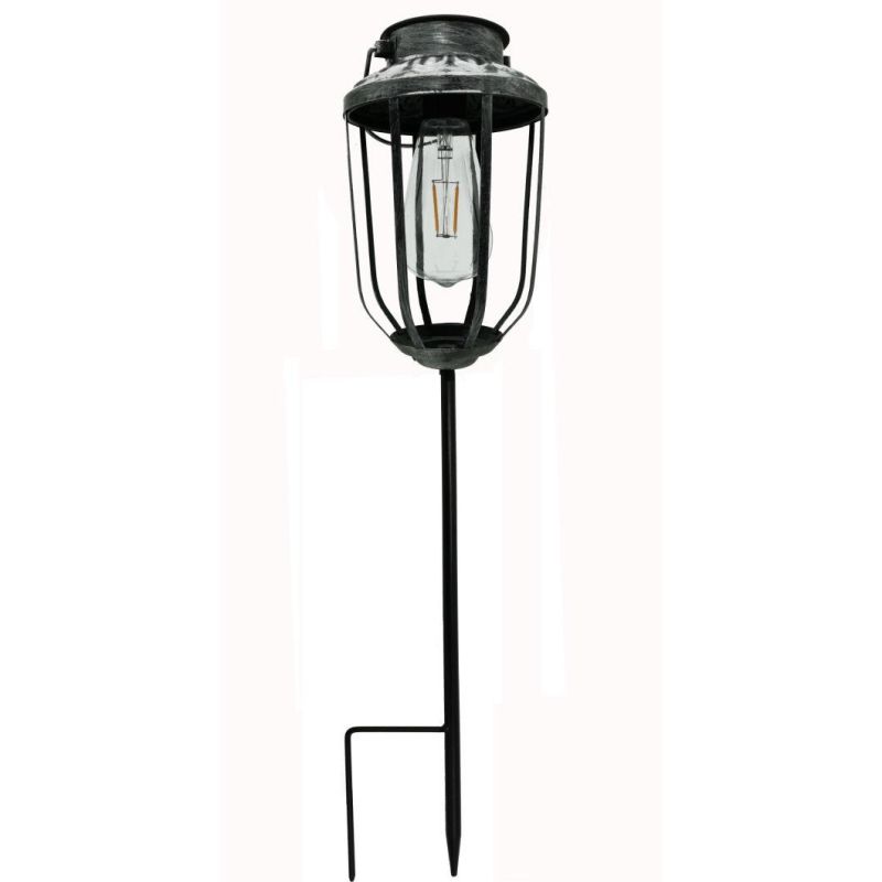 LED Wrought Iron Ground Plug Solar Garden Lamp Camping Light