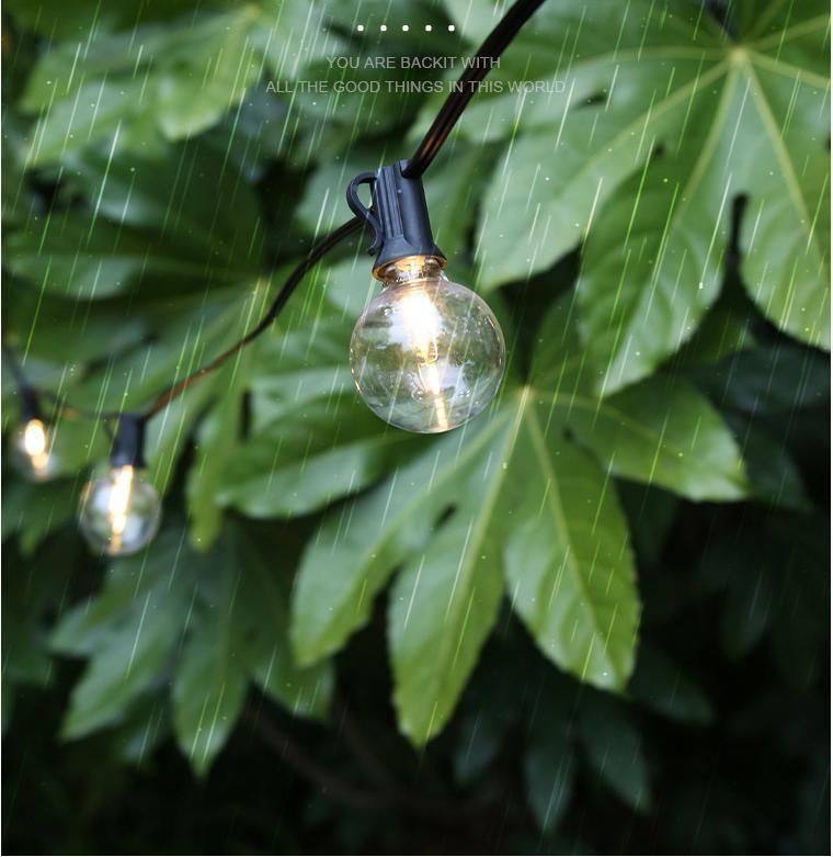 New Solar String Lights with G40 E27 Bulbs 22FT with 10 Bulbs for Garden Party Decortation for Merry Christmas Party etc