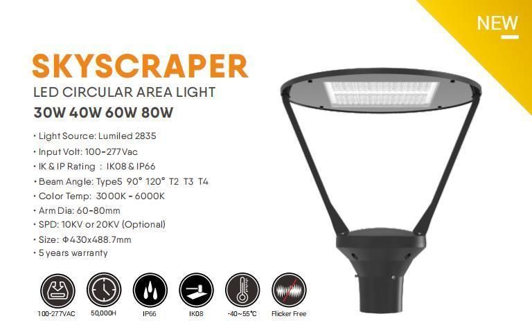 40W LED Landscape Light for Garden RoHS CE Decorative LED Post Lights