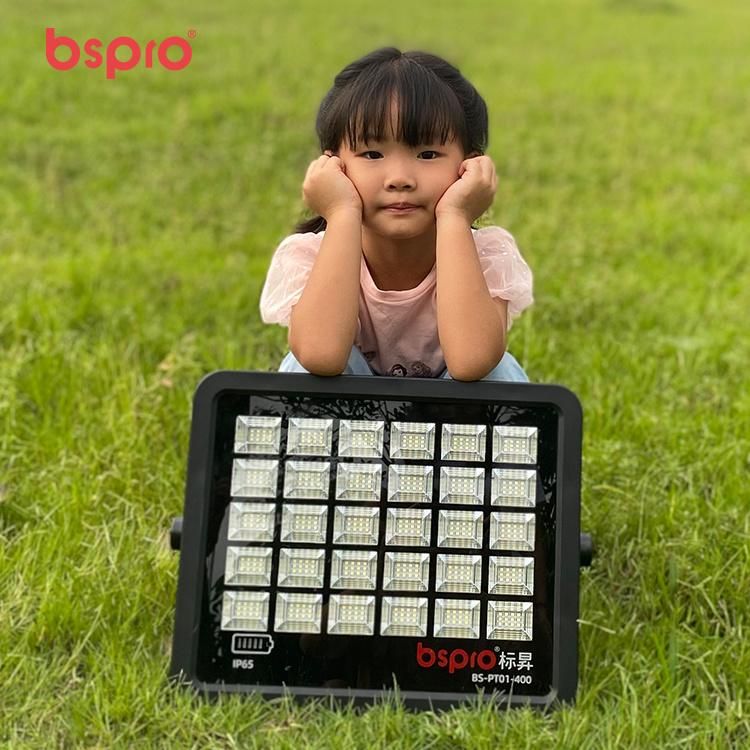 Bspro Bright LED Light Outdoor Ground Rechargeable Lights Remote Control 200W LED Flood Lamp