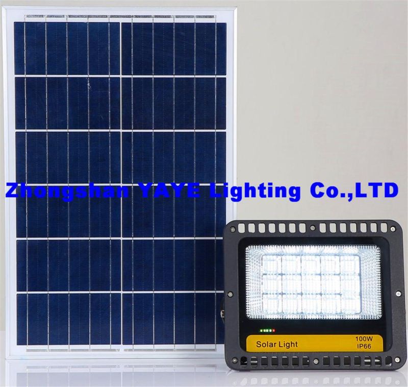 Yaye 2021 China Best Supplier of IP66 Waterproof Outdoor Solar LED Flood Garden Light with 100W/200W/300W