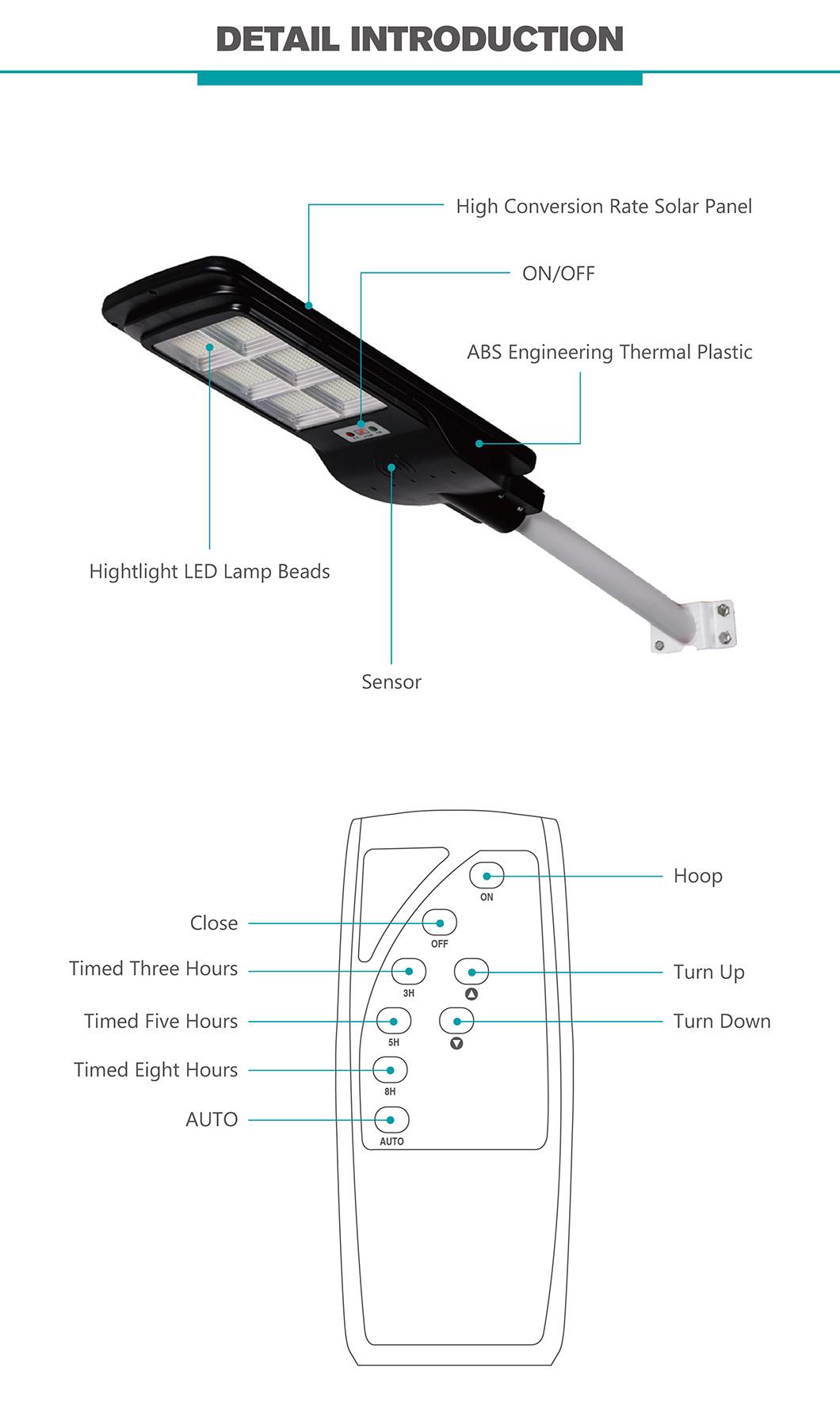 120W 150W 180W 200W LED Solar Street Light