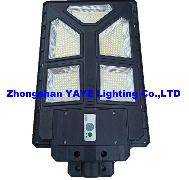 Yaye 2022 Hottest Sell 100W High Power Waterproof Outdoor IP66 with PIR Sensor 100W 200W 300W All in One Solar LED Garden Street Road Light 500PCS Stock