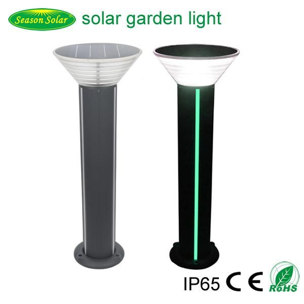 Decorative Border Pathway Driveway Landscape Lighting Outdoor Bollard Solar LED Garden Light with LED Strip Light