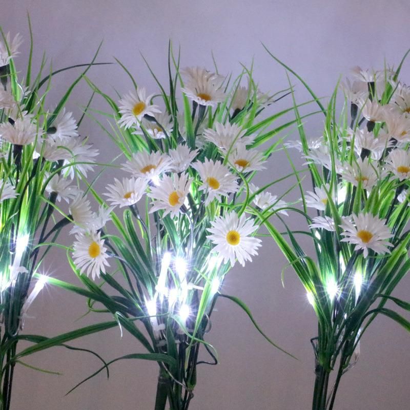 LED Daisy Flower Stake for Outdoor Garden Patio Pathway Porch Backyard Esg16594