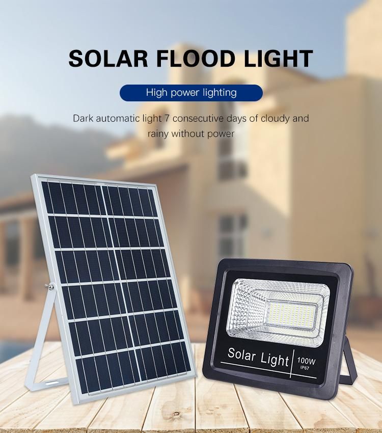 Outdoor Waterproof IP67 Courtyard Lamp 30W 60W 100W 200W Solar LED Flood Light