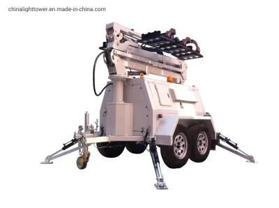 Mining Use Hydraulic Mast Dual Axle LED Mobile Lighting Tower