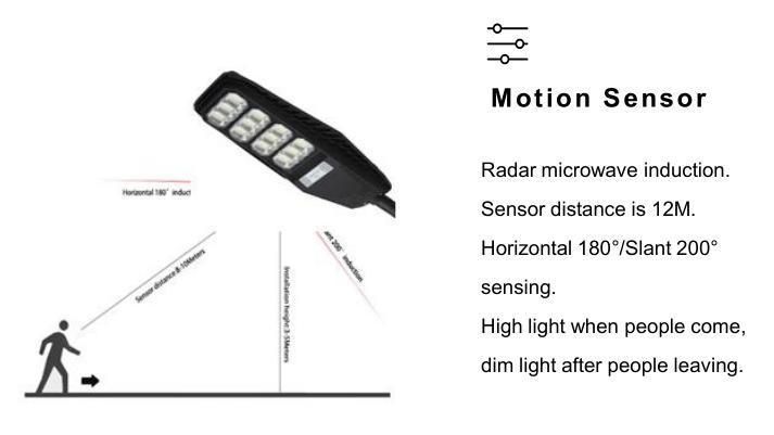 China Factory IP65 6000K 100W. 200W. 300W All in One Solar Street Lights