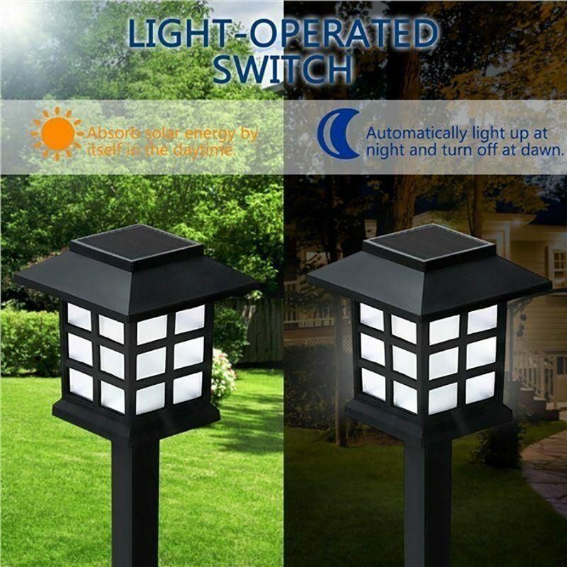 Simva Solar Power Pathway Light Outdoor Garden Lamp Landscape Lawn Walkway Yard, IP65 Rechargeable Battery Include Auto Working for Outdoor Lawn