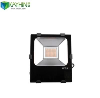 High Bay LED Warehouse Lighting Powerful Outdoor LED Flood Light Tri-Color Change CCT Red Blue Green Dimming Flood Light