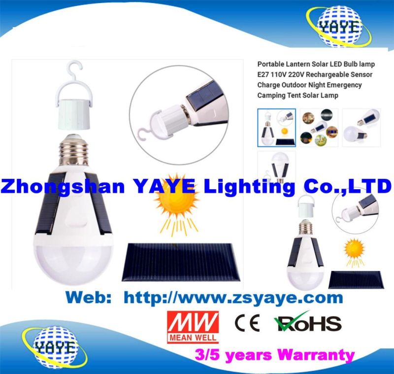 Yaye 18 Best Sell Ce/RoHS High Quliaty Rechargeable Solar Emergency 7W/12W E27 LED Bulb Light