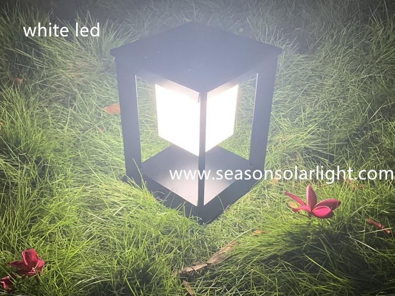 Remote Control LED Lighting Garden Main Gate Pillar Light Outdoor Solar Lighting Lamp with LED Lamp