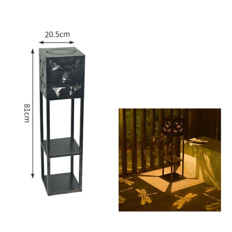 Waterproof Outdoor Light Solar Power Courtyard Atmosphere Light Metal Flowerpot Stand Wyz19670