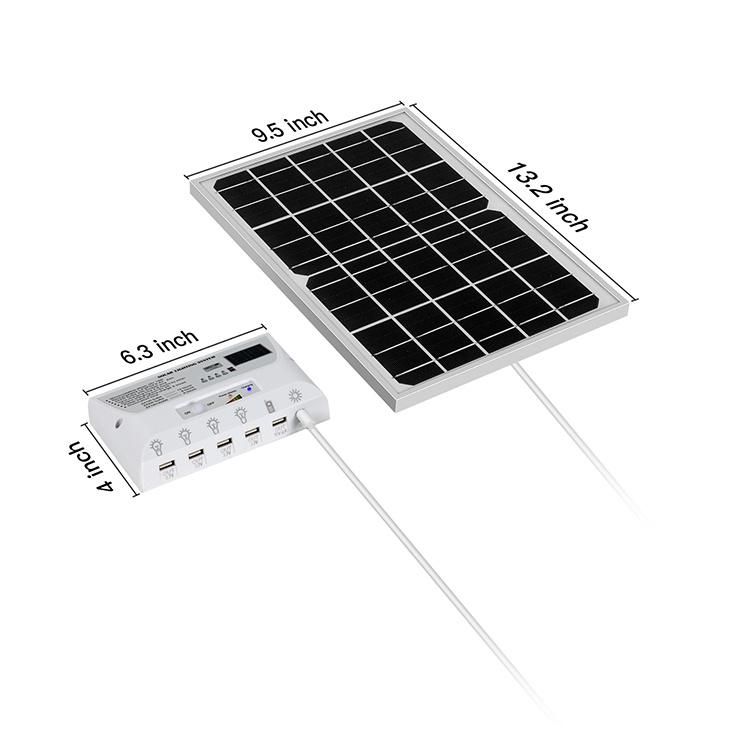 Portable Solar Energy Home Power Solar System for Home Lighting and Phone Charging 12W Solar Panel 4 LED Bulbs 2021