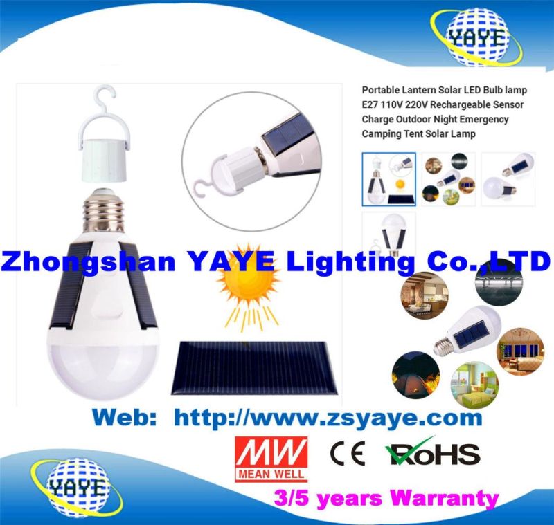 Yaye 18 Top Best Ce/RoHS/OEM Smart Rechargeable Solar Emergency 7W/12W E27 LED Bulb Light with 2 Years Warranty