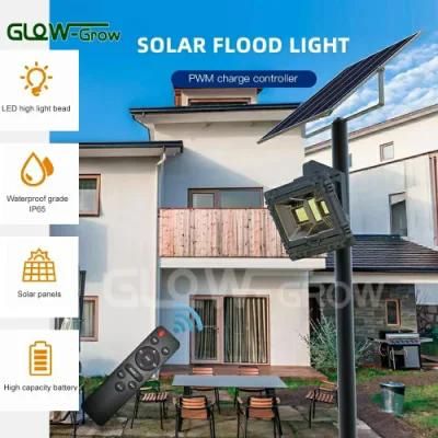 Solar Flood Lights Outdoor Remote Dual Dusk to Dawn Solar Security Lights IP66 Waterproof Solar Lights for Barn Pool Garage Lighting