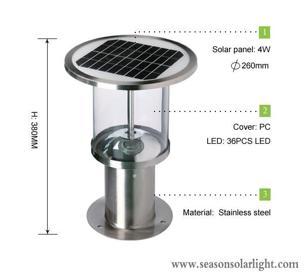 High Lumen Lighting Lamp Flexible LED Bollard Light Outdoor Solar Light for Garden Lighting