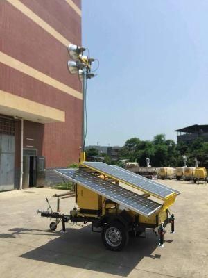 Solar Manual Trailer Backup Diesel Generator Light Tower