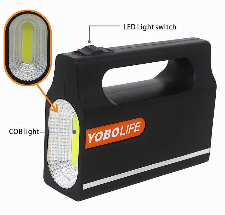 Yobolife Portable Solar Lamp with Solar Panel Charging