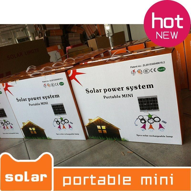 Solar Home System 25W Solar Light Kit with 5200mAh Battery Solar Camping Lighting System