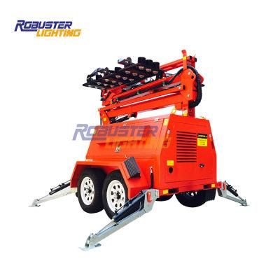 270L 10m Mast Kubota Generator LED Light Tower with Floodlight