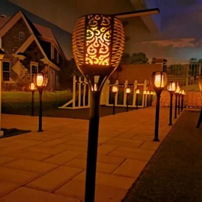 Garden Solar LED Pillar Light Solar Powered Outdoor Waterproof Decoration and Lighting All in One Lamp