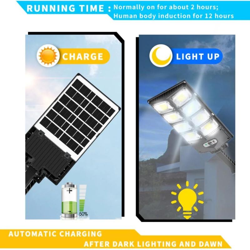 Super Bright Solar Street Light Wireless Motion Sensor Waterproof Floodlight Outdoor Garden Lamp with Remote Control