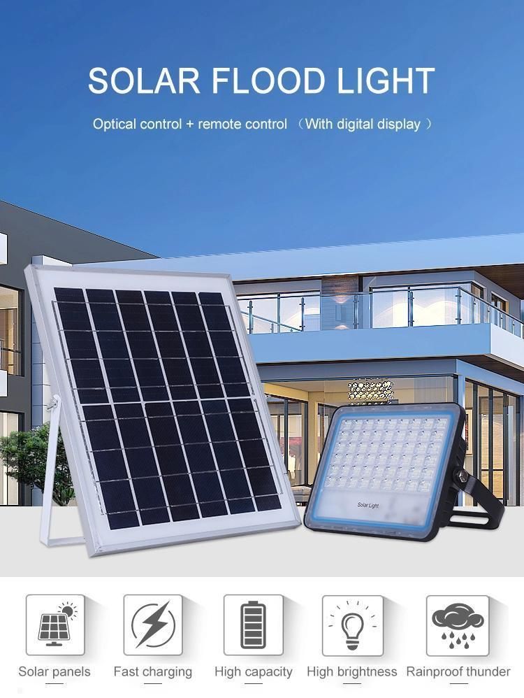 Distributor 50W High Brightness Energy Saving Aluminium Garden Outdoor Waterproof IP65 Solar LED Outdoor Lighting