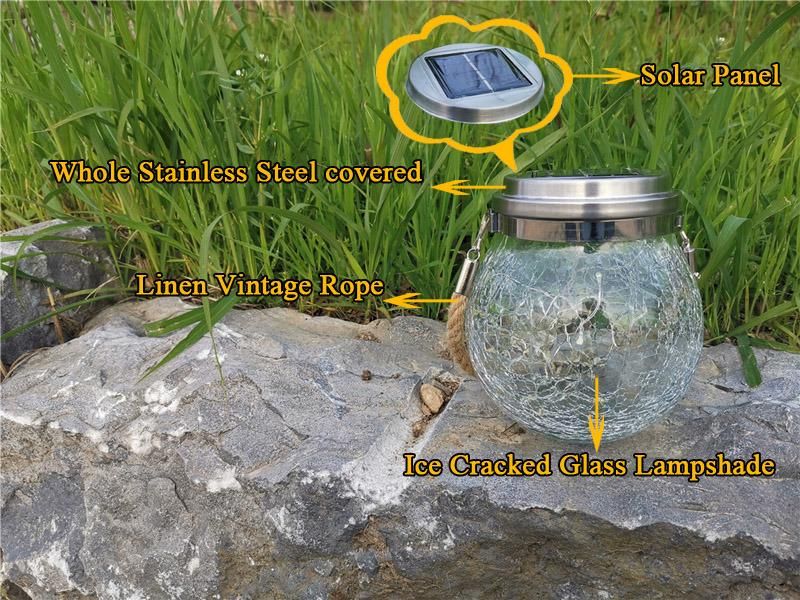 Jar Shape LED Garden Lamp Solar Decorative Light for Christmas