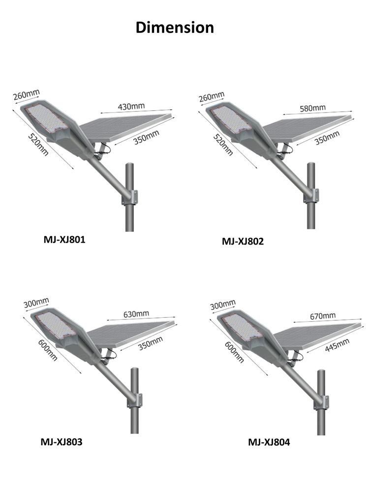 Super Brightness Decorative 300W Solar LED Street Light for Pathway