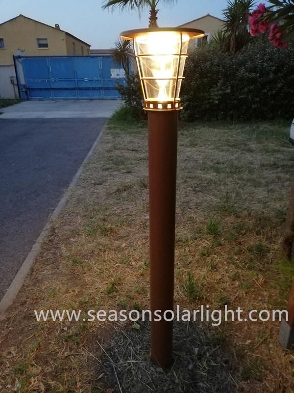 High Lumen CE European Style Garden Light 2m Pole LED Outdoor Solar Garden Yard Lighting