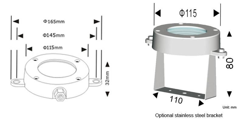 IP68 Waterproof RGBW Color 304 or 316 Stainless Steel Music LED Fountain Lights