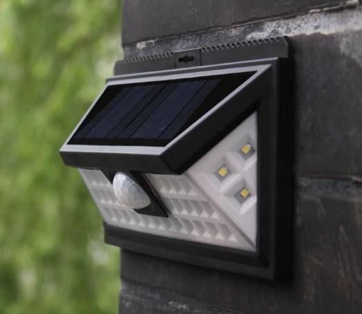 Solar Three Sides Wall Lamp Sensor Garden Street Lamp