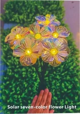 Outdoor Solar Colorful Flowers Light Decoration Garden Landscape Light