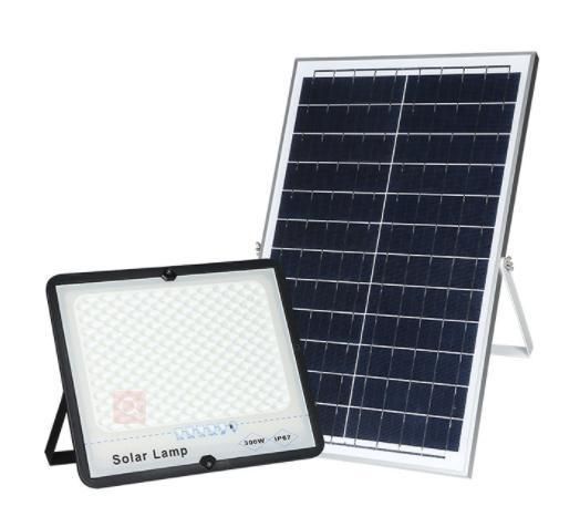 300W Solar LED Flood Light with Panel Power System Outdoor Lights Solarlight Industrial High Bay Lighting Canopy Lamp Solar Light