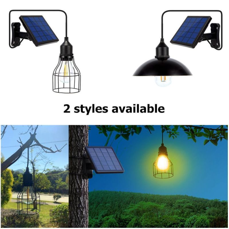 Outdoor Cafe Retro Bulb Soalr Chandelier Lamp