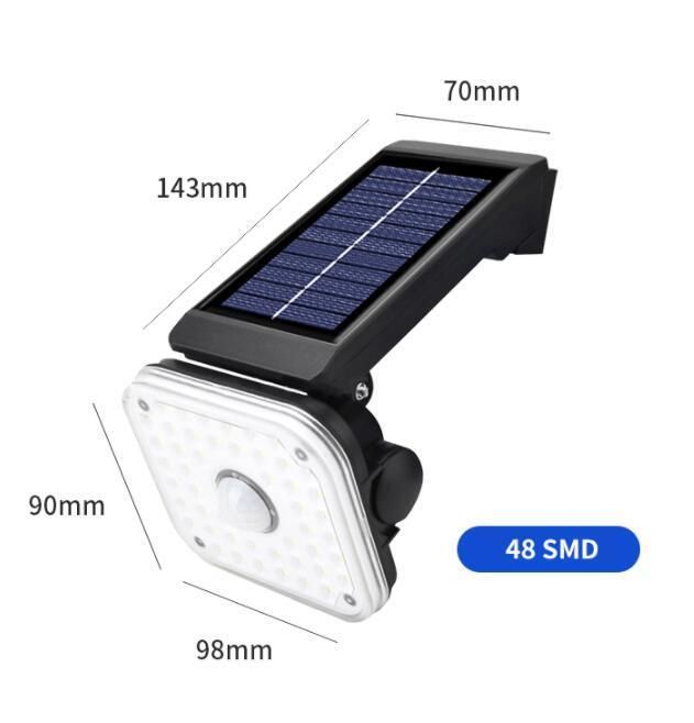 Outdoor Waterproof IP65 Motion Sensor Solar LED Wall Lamps