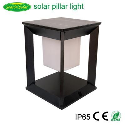 Bright Solar Energy Saving Lamp 5W Smart Lighting Outdoor Pillar Lamp with Warm+White LED Light