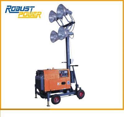 4*1000W Compact Economical Diesel Generator Portable AC Light Tower