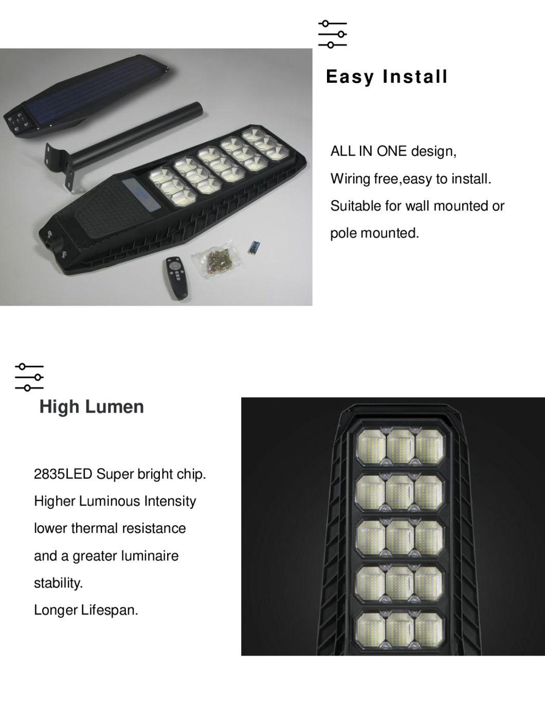 Waterproof All in One Integrated LED 80 Watts Street Light Outdoor Main Road Pedestrian Path 60W Solar Induction Lamp