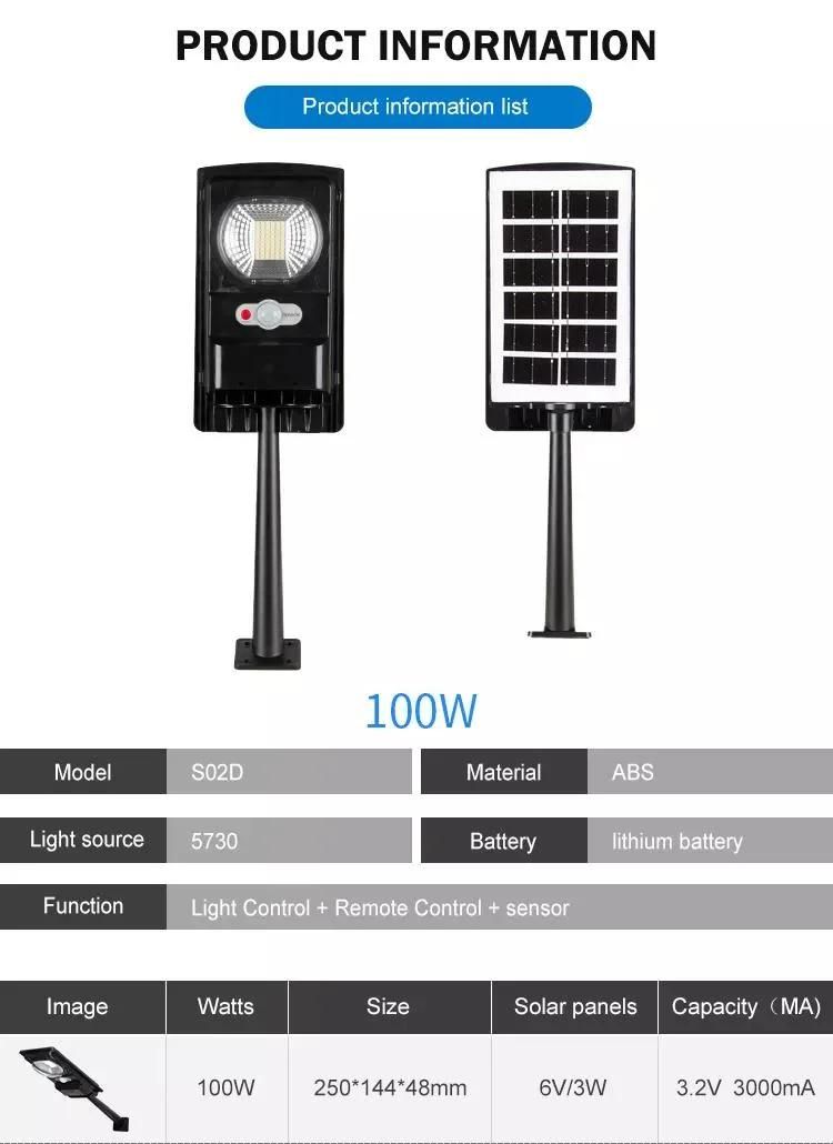 Integrated Modern Solar Street Light Outdoor Light with Solar Panel